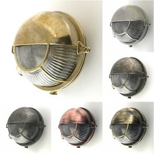 Solid Brass Bulkhead Wall Outdoor Indoor Light Industrial Style ALKISTIS