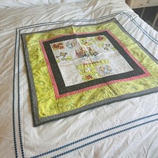 VTG handmade Blessings quilt wall hanging 35" x 35" cotton