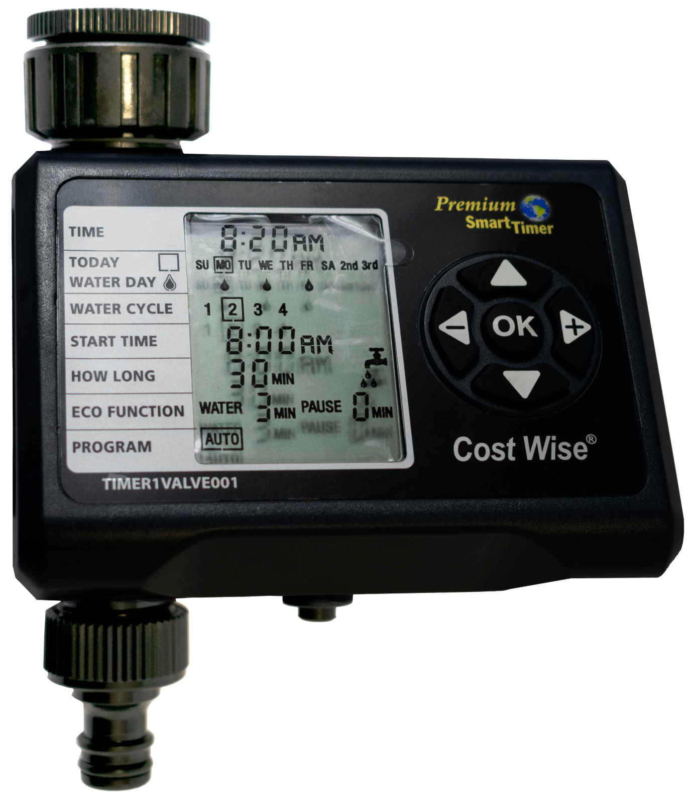 Water Timer Moisture Sensor, Automatic Garden Irrigation Controller Multi Outlet