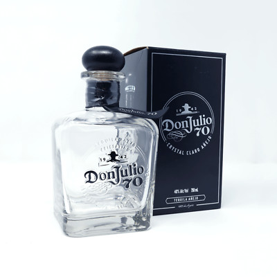 1942 Don Julio 70 Cristal Claro Añejo EMPTY Bottle and Box (Made