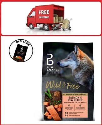 Pure Balance Wild & Free Salmon & Pea Recipe Dry Dog Food, Grain-Free, 4 lbs