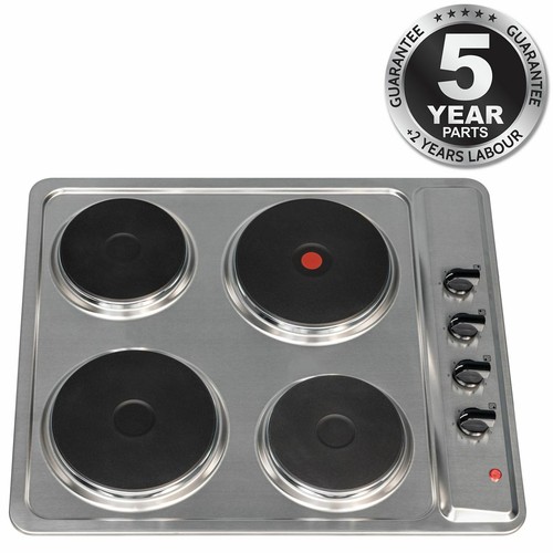 SIA PHP601SS 60cm Stainless Steel Solid Plate 4 Zone Electric Easy Clean Hob eBay