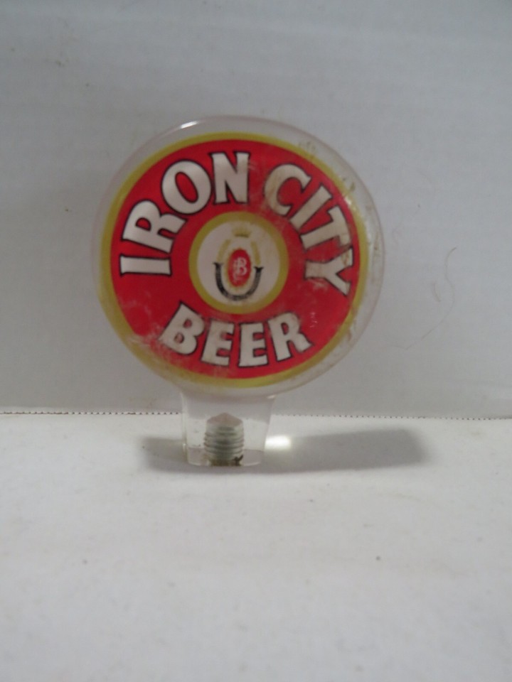 VTG IRON CITY BEER TAP HANDLE ACRYLIC eBay