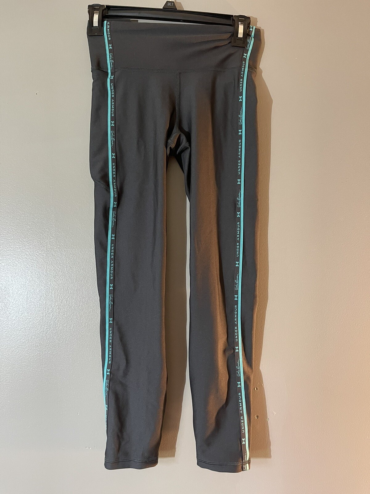 Under Armour Women's HeatGear Armour Taped Ankle High Rise Leggings - Gray SM