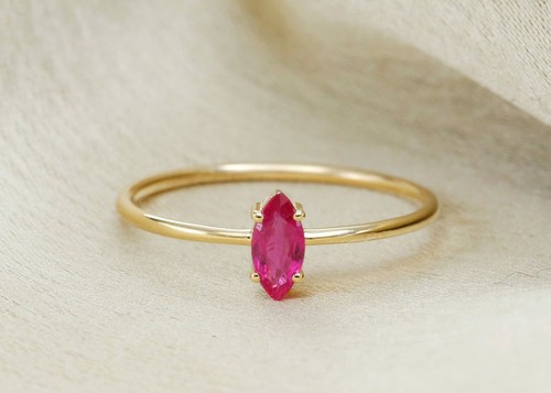 925 Sterling Silber Damenring Mit Rubin – Ovaler Modering, Roter Edelstein, Jubiläums- Oder Verlobungsring