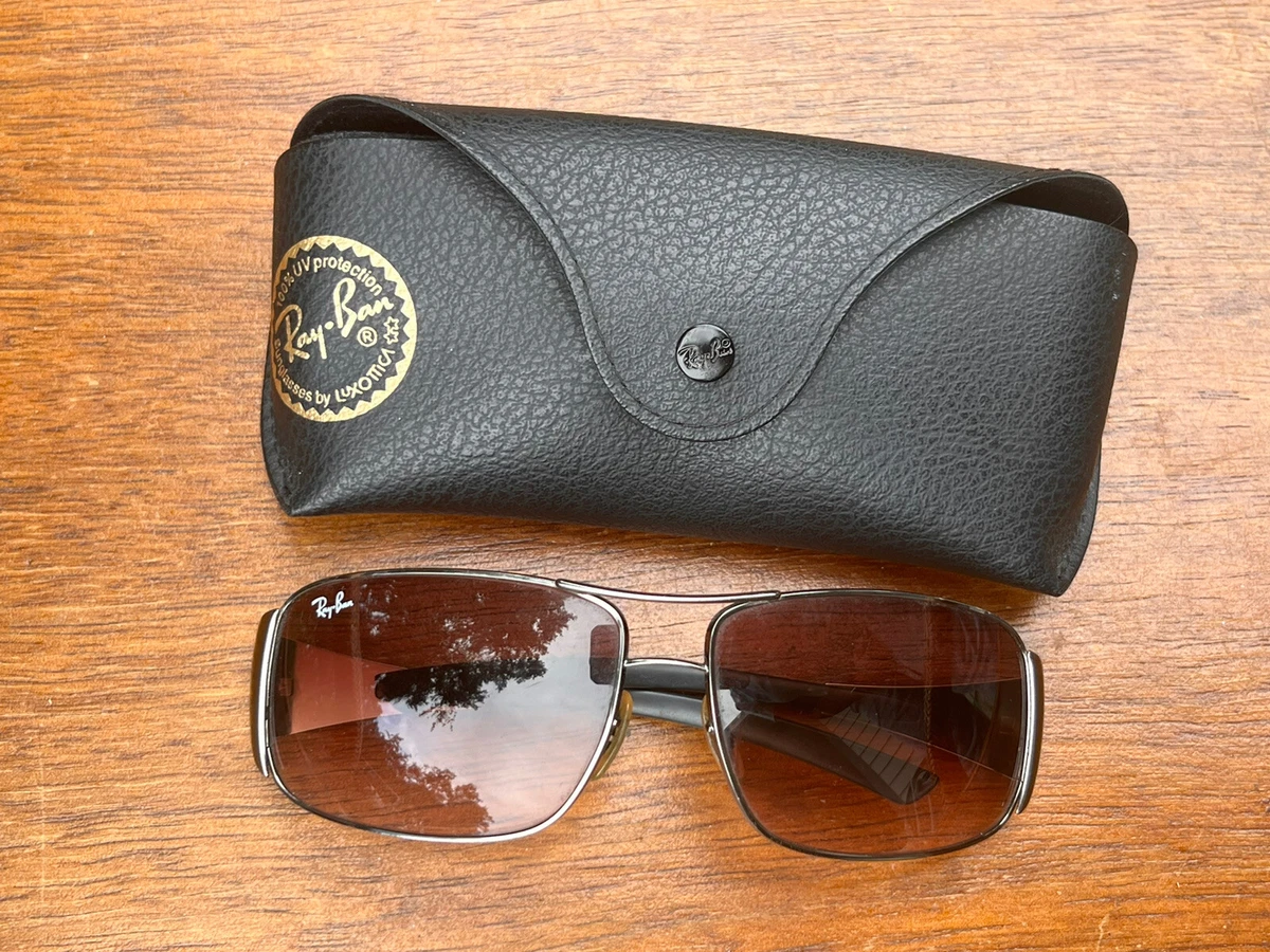 Ray ban aviator brown rectangle sunglasses sale