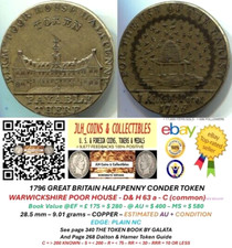 1796 GB Conder Halfpenny - BIRMINGHAM POOR HOUSE - D & H 63 a  - SHARP - CT 972