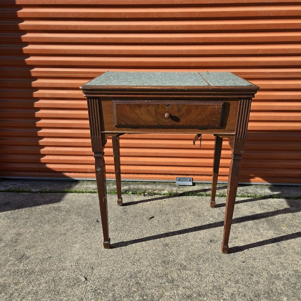 Cabezal de máquina de coser Singer 201-2 de alta resistencia con gabinete de mezclilla, cuero  Foto 2 de 4