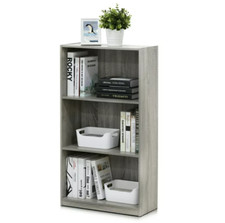 3-Tier Bookcase Storage Shelves, French Oak