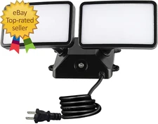 Dusk to Dawn LED Security Light,18W Plug in Flood Light Outdoor,5000K Daylight,1