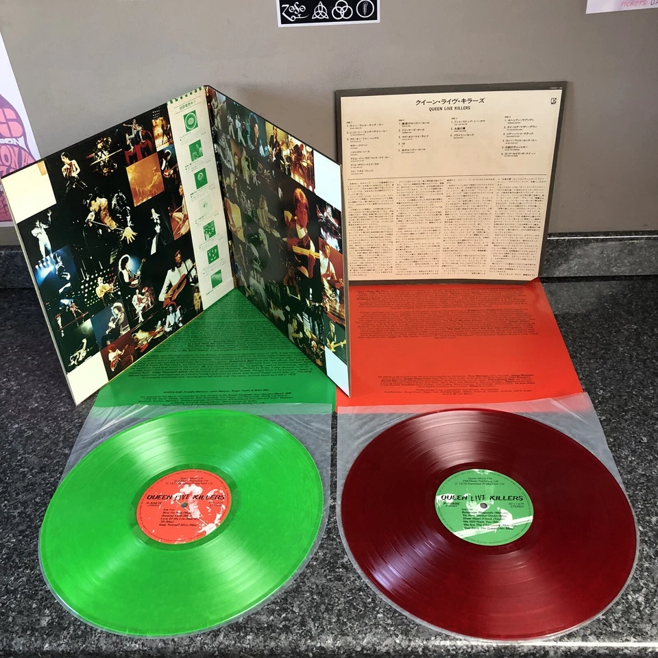 DOUBLE COLOURED VINYL QUEEN LIVE KILLERS P-5567-8E JAPAN 1ST PRESS NM-/NM- - Image 4 of 4