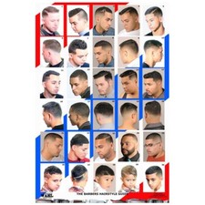 BARBER SALON BEAUTY SPA 24"X36" HAIR STYLE CUT DESIGN POSTER BOYS MEN ADULT KID