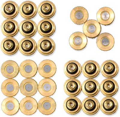 Petutu 32 Pack Brass Misting Nozzles for Outdoor Cooling System, 0.012  Orifice 