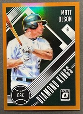 Matt Olson 2018 Panini Donruss Optic Orange Prizm   SP 153/199 Atlanta Oakland 