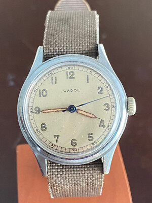 VINTAGE MEN'S HELBROS CADOL WRIST WATCH, WW2 MILITARY , KEEPING TIME ...