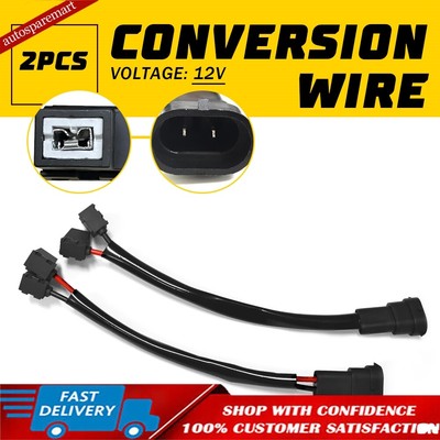 Conversion Wire H11 to H1 Two Harness Headlight Low Beam Adapter Connector Plug