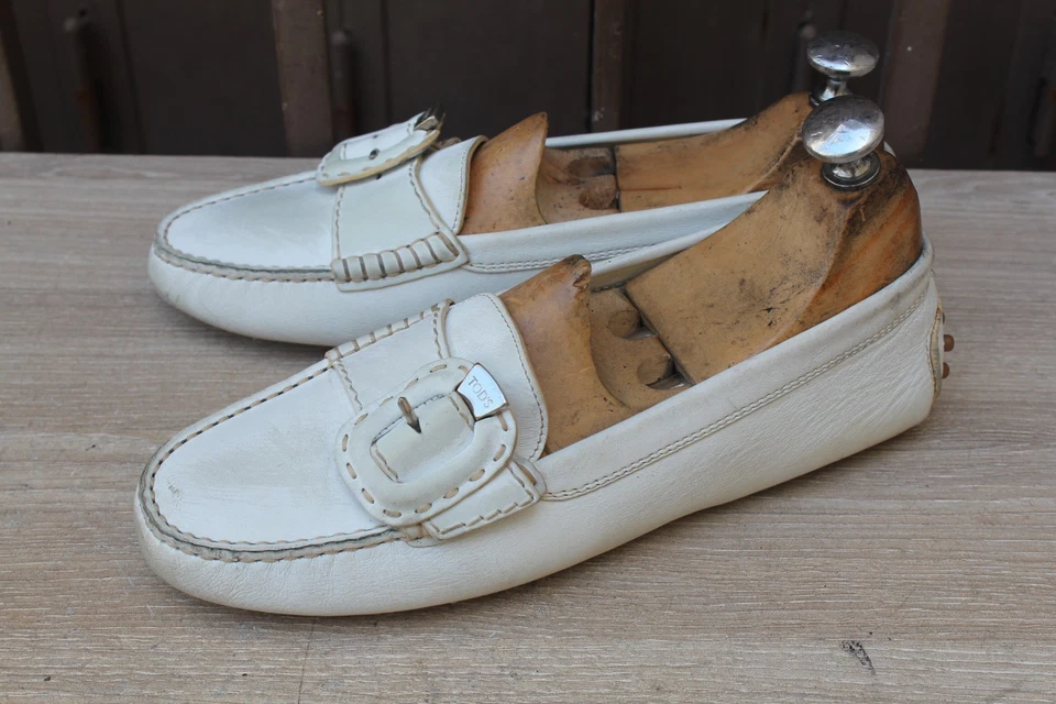 MOCASSIN TOD'S CUIR 4 / 37 EXCELLENT ETAT WOMEN'S SHOES - Photo 4/4