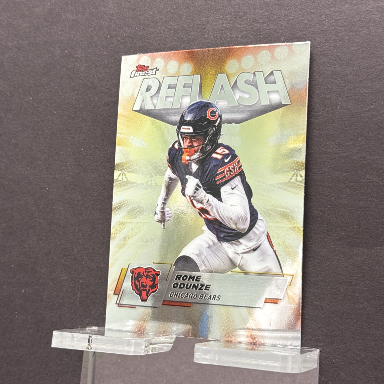 Rome Odunze REFLASH Refractor 2025 Topps Finest RF-12 Chicago Bears