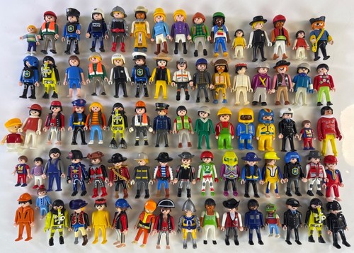 Huge Lot of Playmobil Figures Over 75 Figures w/Hair & Hats Starting at $1 each