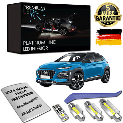 Hyundai Kona LED Innenraumbeleuchtung Premium Set 7 SMD Weiß Canbus