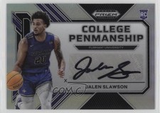 2023 Panini Prizm Draft Picks College Penmanship Silver Jalen Slawson Auto 0b4t