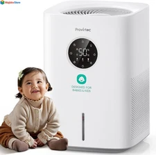 4L Humidifier Evaporative, Zero White Dust, BPA-Free Quiet Sleep for kids, Easy 