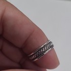 Silver Tone Stainless Steel Braid Pattern Band Ring Size 5 No Stones — photo 3