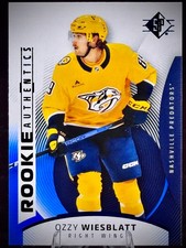 2025-26 Upper Deck SP - Ozzy Wiesblatt #123 - Rookie Authentics Blue (RC)