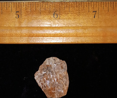 Rough Transparent Orange Topaz Crystal Mineral Specimen, 1 1.5 Inch
