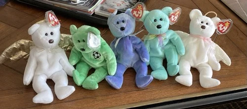 Ty Beanie Baby Lot Of 5 Bears Vintage with Both Tags  Vtg
