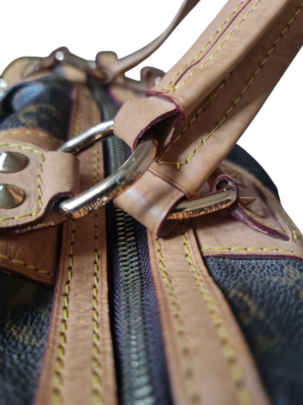 RARE Vintage Louis Vuitton Studded Monogram Handbag - Read Description / AS-IS image 4