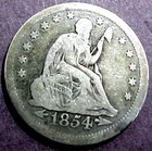 1854 SEATED LIBERTY  QUARTER ........MIN. BID .01 & NO RESERVE!