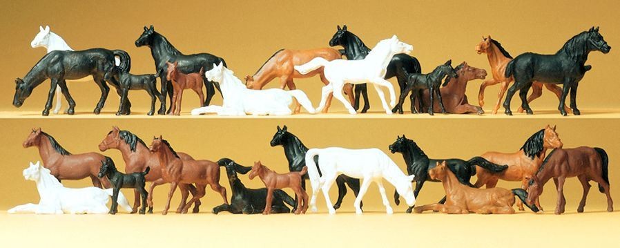 Horses (26) Standard HO/OO gauge Figures Preiser 14407