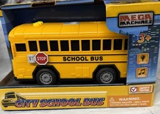 Mega Machines City School Bus Lights & Sound Batteries Included  Ages 3+
