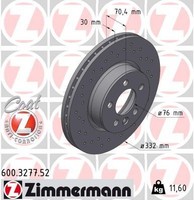 Zimmermann Bremsscheibe 600.3277.52 FüR VW