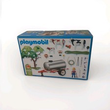 Vache Playmobil Blanche Tachetée Noir - Ferme T3173 - Occasion (peut être Jaunie)