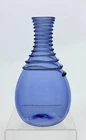 Early Blenko Handmade Glass 483 Ringed Bottle in Sky Blue