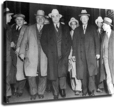 Gangster Mobster AL Capone Criminal Mob Mafia Vintage black and white  Poster