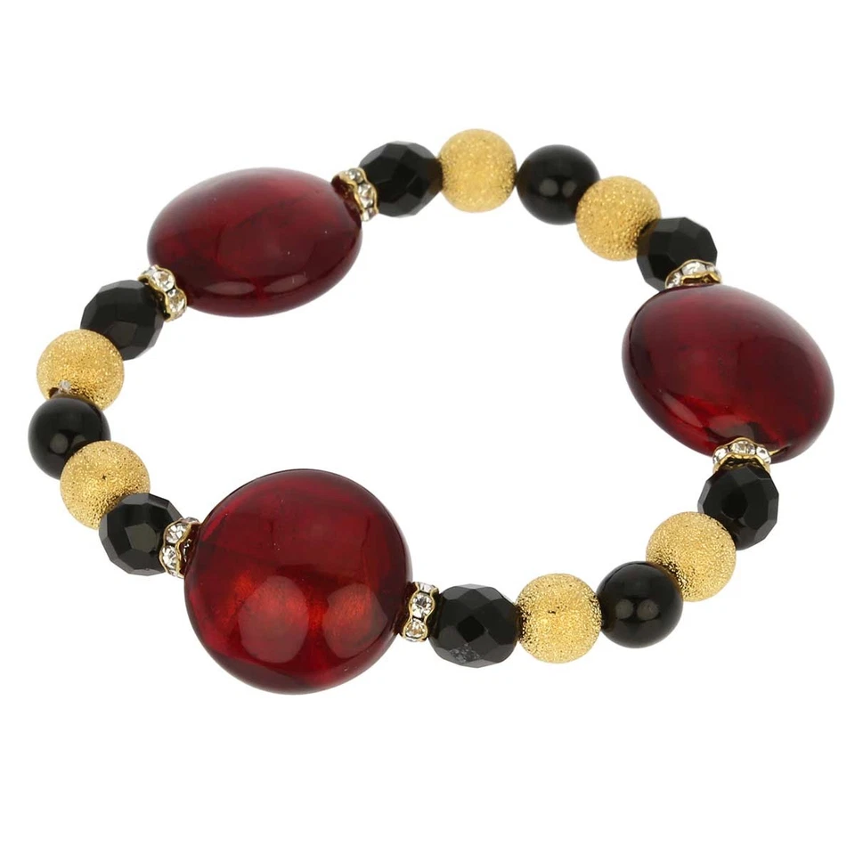 GlassOfVenice Murano Glass Magic Bracelet - Ruby Red - Image 2 of 3