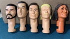 Marx JOHNNY WEST 5 Heads Billy Vine, Bill Buck, Johnny, Custer, & Geronimo