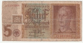 5 Reichsmark 1948 Kuponausgaben 1948. DDR.