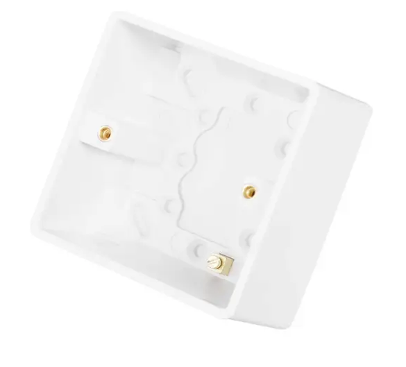 (W4.4) CMA085 - Click Mode 1 Gang 47mm Pattress Back Box - White