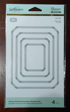 Spellbinders Glimmer Plate Hot Foil Gilded Nested Rectangle 4 Die Set GLP-103