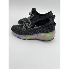Wheel Heels Kids Size 3.5 Gray Led Single Wheels Retractable Roller Shoes