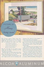 1936 Alcoa Aluminum: Picture of Money Being Saved Vintage Print Ad