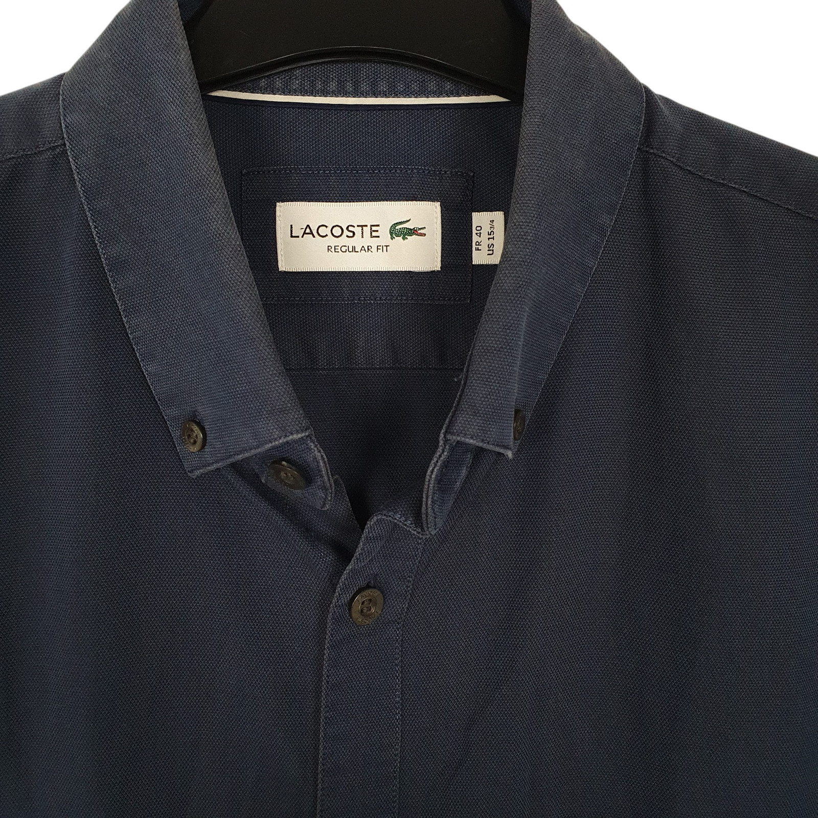 LACOSTE White Shirt Short Sleeve Casual Cotton Mens M image 2