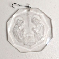 Vintage 1977 Amsun Ind Lucite Acrylic Nativity Christmas Ornament Suncatcher