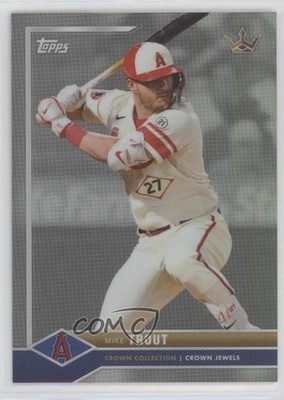 2022 Topps X Bobby Witt Jr Crown Collection Jewel 56/99 Mike Trout #22 o7m