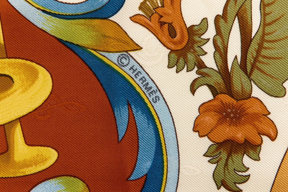 Hermes Silk Scarf Carre 90 "Orgauphone et Autres Mecaniques" Orange US duty free thumbnail 7