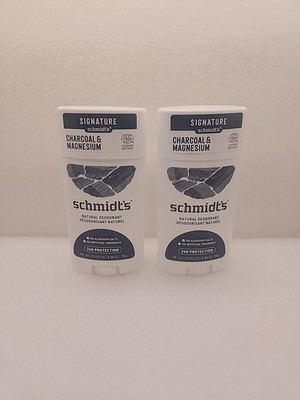 ( PACK OF 2 ) Schmidt's Natural Deodorant Stick CHARCOAL + MAGNESIUM  1.7 oz